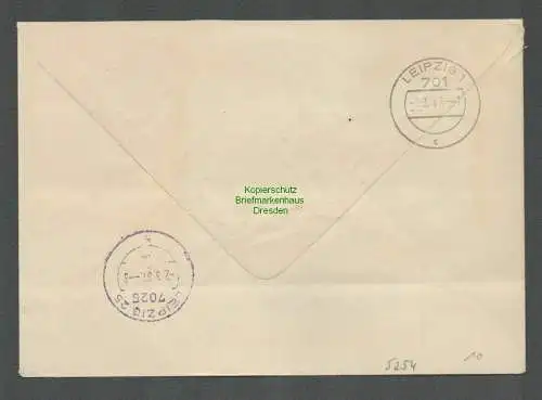 B5254 DDR ZKD Brief 1966 VEB Magdeburger Armaturenwerke n. Leipzig Aushändi