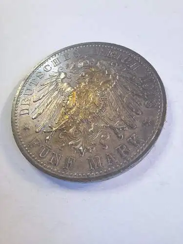 B50158 5 Mark Wilhelm II. von Preussen 1913 A Silber Kaiserreich