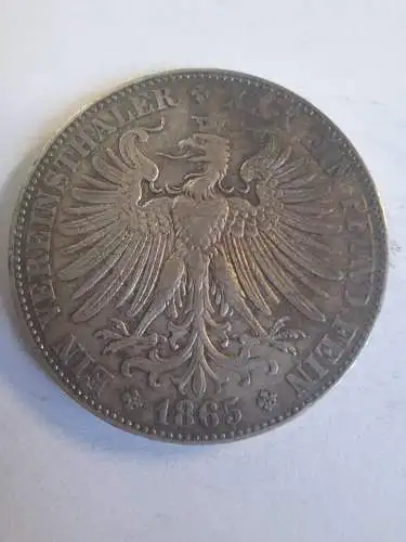 B50163 Vereinstaler 1 Pfund Silber Münze 18625 Freie Stadt Frankfurt