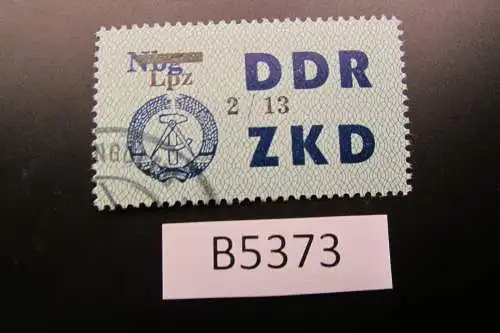 B5373 DDR ZKD 54 XIII Lpz auf Nbg 2/13 ungültig gestempelt, voller Originalgummi