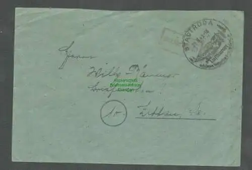 B5822 Gebühr bezahlt 1945 Brief Stadtroda