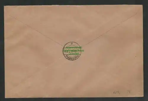 B6892 R-Brief Einschreiben Eilboten Lothringen Metz nach Radeberg 1940