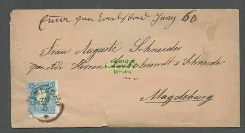 B6600 Brief Carlsbad 1860 nach Magdeburg