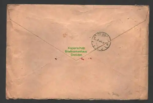 B7400 Brief Duala Kamerun 1908 an Schuhwaren Versandhaus Lewinsohn Dessau