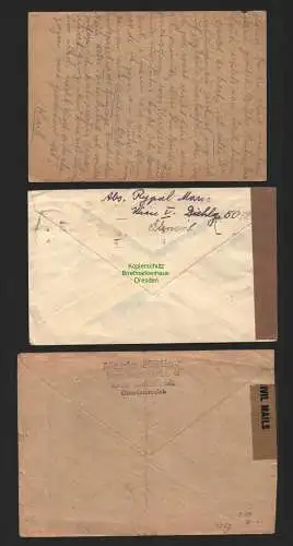 B7253 3x Brief Karte Zenur Österreich 1946 1947 1949