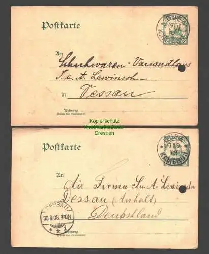 B7716 Kamerun 10 Ganzsachen mit Bestellungen an Versandhaus Lewinsohn Dessau
