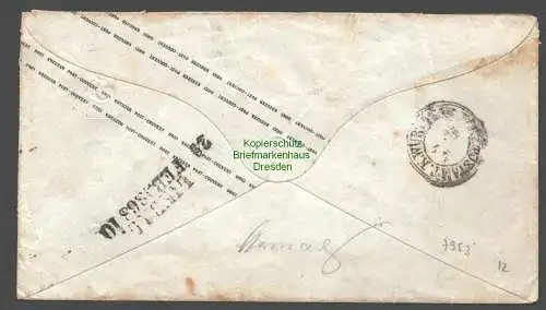 B7953 AD Württemberg Ganzsache Drei Kreuzer Waldsee 1868 nach Lindau