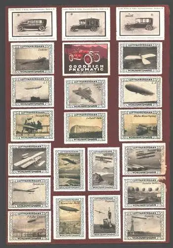 B7960 42 Reklamemarken Sachsen Freiberg 1914 Bautzen Leipzig Reichsfeuerwehrtag
