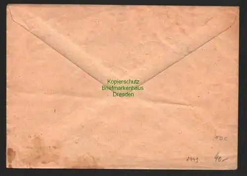 B8449 Französische Zone Baden Ingenieur Kongress 1949 Konstanz FDC 46 I 22.6.49