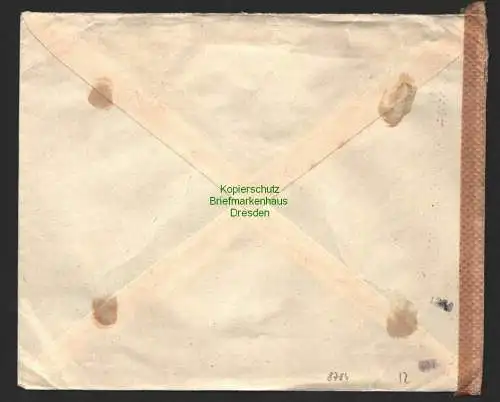 B8784 Kroatien 2x 52 Brief Zagreb verschiedene Zensur Stempel 1942