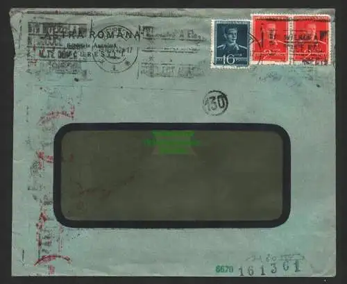 B8798 Brief Astra Romana Rumänien Bucuresti 1942 nach Freiberg Zensur
