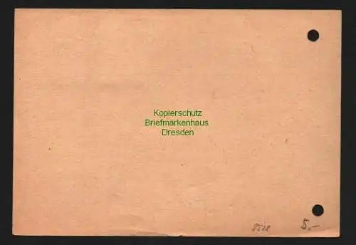 B8528 Postkarte SBZ 64 65 Ostsachsen Dresden A1 nach Radebeul