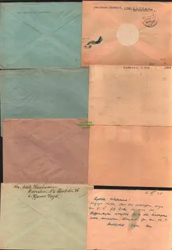 B8525 8 Belege SBZ Ostsachsen ex 42 43 - 63 Dresden Radebeul Tharandt 1946 1945