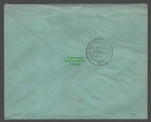 B9373 R-Brief Gebr. Hörmann A.-G. Gottleuba (Kr Pirna) 1943 Hellmut Schubert