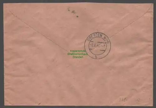 B9381 R-Brief Gebr. Hörmann A.-G. Gröditz über Riesa 1943