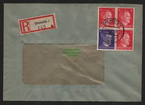 B9206 R-Brief Gebr. Hörmann A.-G. Chemnitz 1 a 1942