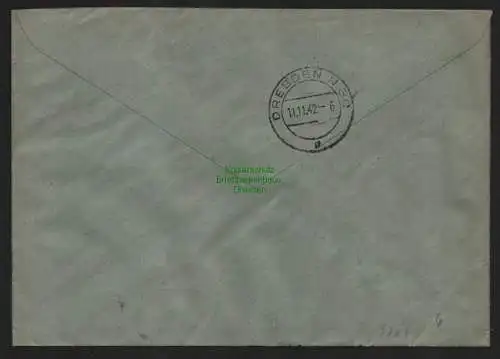 B9206 R-Brief Gebr. Hörmann A.-G. Chemnitz 1 a 1942