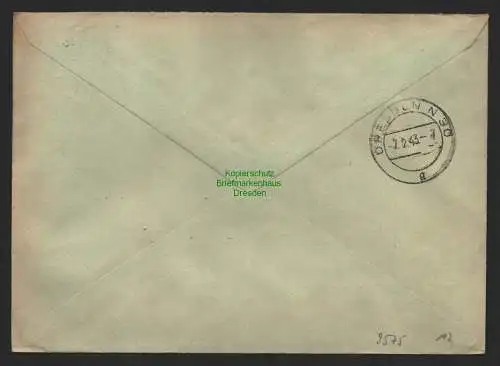 B9575 R-Brief Gebr. Hörmann A.-G. Marburg Lahn Martin Schmidtmann Seibel  1943