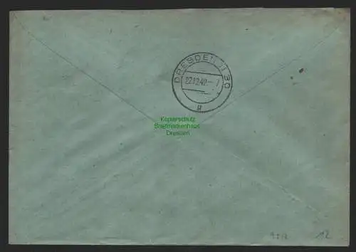B9512 R-Brief Gebr. Hörmann A.-G. Leipzig C1f 1942 Oskar Humann o.H.G. Backwaren