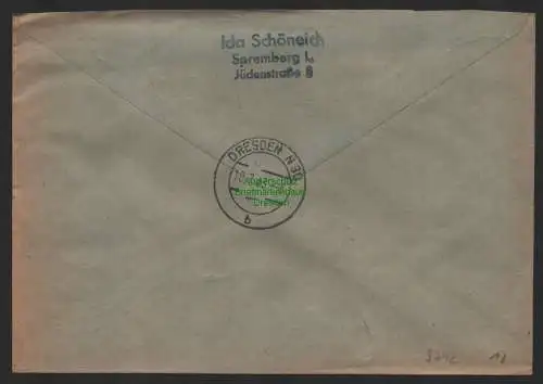 B9742 R-Brief Gebr. Hörmann A.-G. Spremberg (Niederlausitz) 1 Ida Schöneich 1943