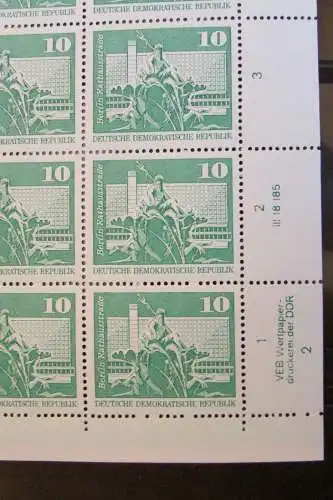 DDR 1973 Soz. Aufbau 10 Pf. 1843 I d RWZ L/I Reihenwertzahlen falsch von 20 Pf.