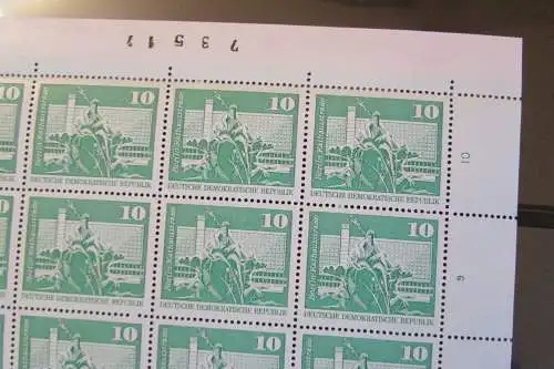 DDR 1973 Soz. Aufbau 10 Pf. 1843 I d RWZ L/I Reihenwertzahlen falsch von 20 Pf.