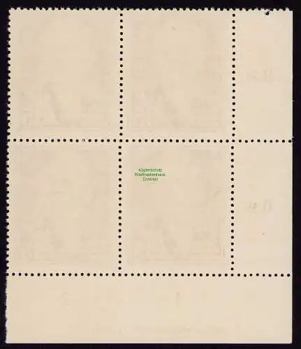DDR DV 3599 354 YI DV im Viererblock  ** Maxim Gorki 1953