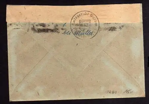 h1261 Brief Handstempel Bezirk 27 Waldheim 1.7.48 Amtsgericht Notumschlag