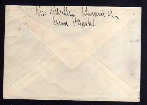 h1692 Handstempel Bezirk 37 Schwerin 24 Pfennig Bedarfsbrief 6.7.48