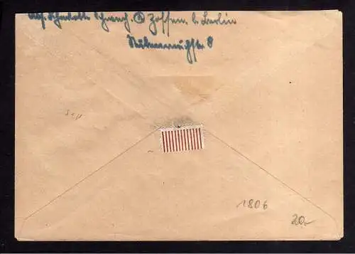 h1806 Handstempel Bezirk 36 Zossen Brief 30.6.48 an Standesamt Mahlow Kr. Teltow