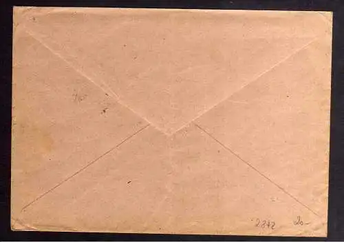 h2872 Handstempel Bezirk 20 Magdeburg abgedeckt Postsache Schwerin Drucksache No