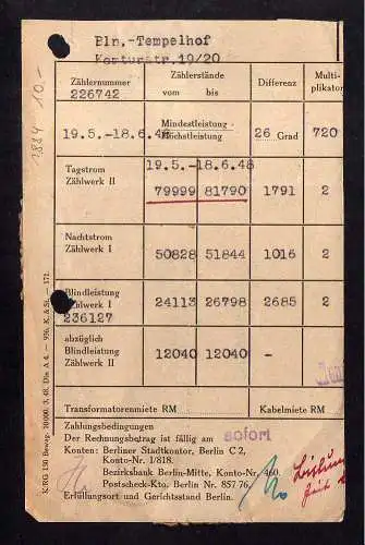 h1884 Handstempel Bezirk 3 Berlin 7 Briefteil 30.6.48 nach Tempelhof