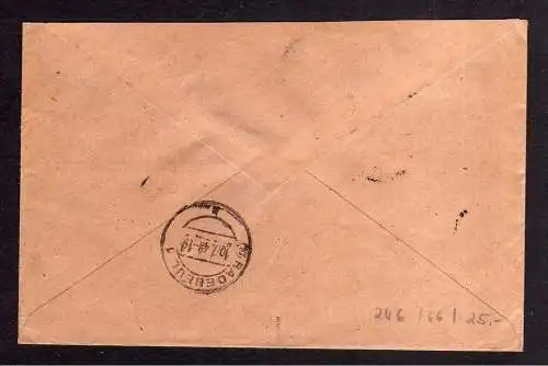 h246 Brief Handstempel Bezirk 36 Hennigsdorf 8.7. Einschreiben nach Radebeul