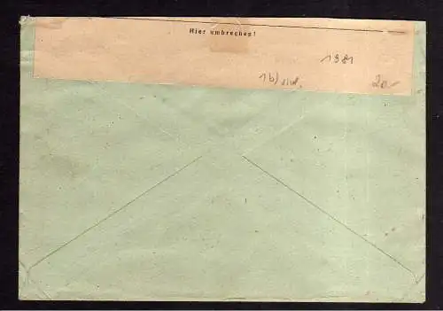 h1981 Handstempel Bezirk 41 Chemnitz (1b violett) 7.7.48 Brief nach Plauen