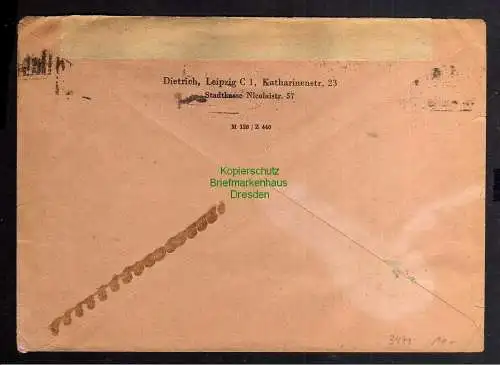 h3471 SBZ Bezirkshandstempel gepr. Bezirk 20 Dessau Ortsbrief 170 + zehnfach =