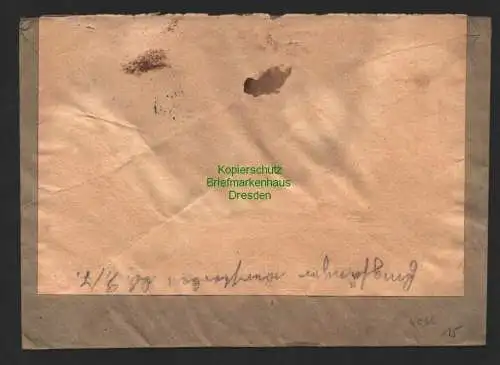 h4066 SBZ Bezirkshandstempel Bezirk 14 Fernbrief Bautzen 1c violett nach Baruth