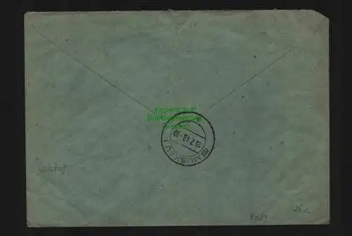 h4029 SBZ Bezirkshandstempel Bezirk 41 Chemnitz 4 R-Brief 10.7.48 nach Muskau