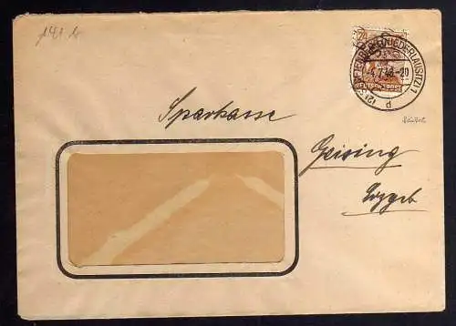 h2971 Handstempel Bezirk 36 Senftenberg 4.7.48 Sonntag ! Brief 24 Pfg. portogere