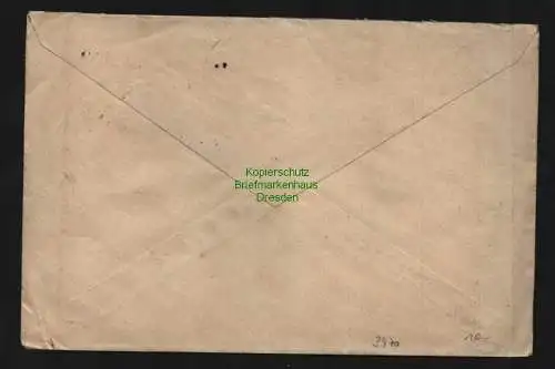 h3970 SBZ Bezirkshandstempel Bezirk 20 Zeitz 1 an Finanzamt Halle Saale
