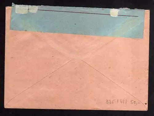 h395 Handstempel Bezirk 41 Meerane 2.7.48 10 und 15 Pfg. Behördenpost Bank für H