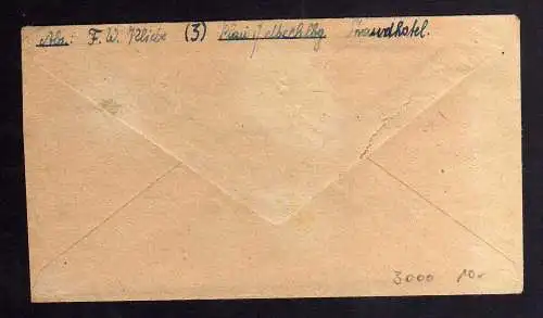 h3000 Handstempel Bezirk 37 Plau Brief portogerecht 12.8.48 aber zu spät Nachgeb