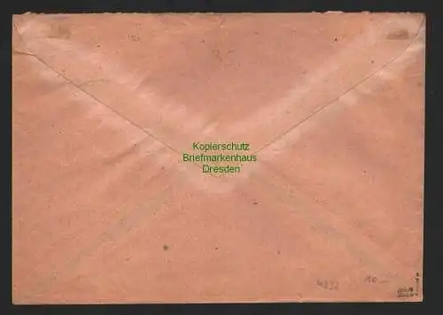 h4332 SBZ Bezirkshandstempel Bezirk 14 Brief Radebeul 2c 3.7. nach Nordenham