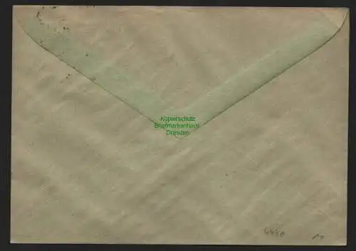 h4440 SBZ Bezirkshandstempel Bezirk 14 Brief Dresden N6s 6.7.48 MiF SBZ Aufdruck
