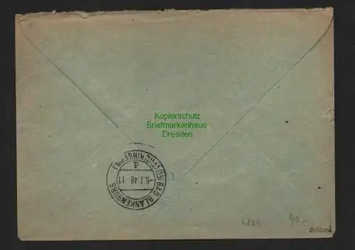 h4264 SBZ Bezirkshandstempel Bezirk 14 R-Brief Neukirch Lausitz 5.7. Ringenhain