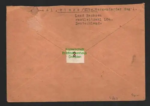 h4364 SBZ Bezirkshandstempel Bezirk 14 Auslandsbrief Riesa 25.6.48 in d Schweiz