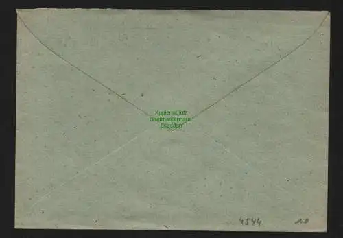 h4544 SBZ Bezirkshandstempel Bezirk 14 Ortsbrief Dresden 25 Lesezirkel Daheim