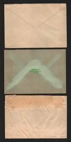 h4221 SBZ Bezirkshandstempel Bezirk 14 3x Brief Löbau violett Landratsamt