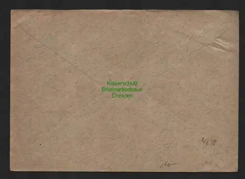 h4298 SBZ Bezirkshandstempel Bezirk 14 Brief Pulsnitz 5.7. nach Thale