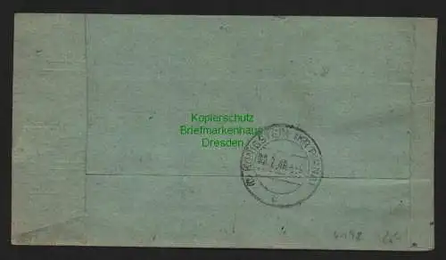h4198 SBZ Bezirkshandstempel Bezirk 14 R-Brief Königstein Pirna 1.7.48