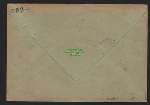 h4528 SBZ Bezirkshandstempel Bezirk 14 Brief Dresden 24 Soz. Kulturtag Zehnfach